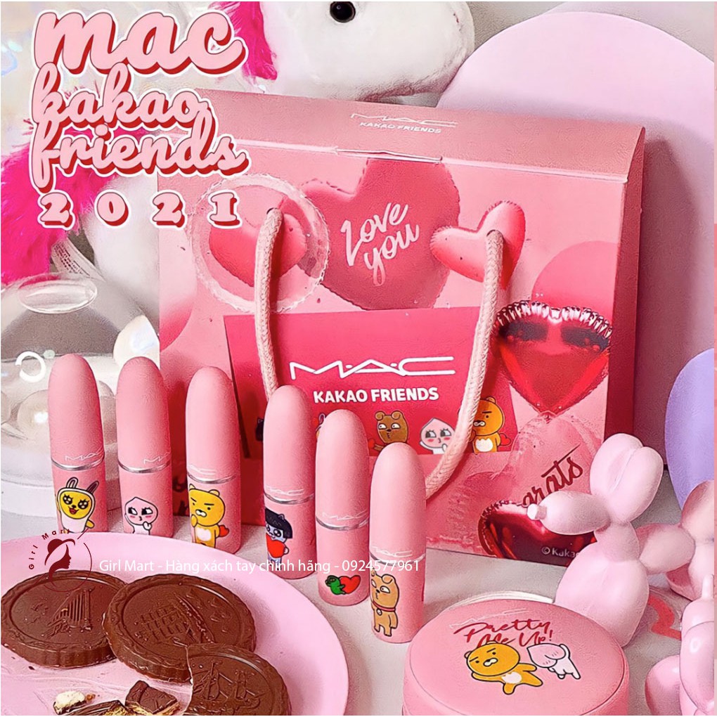 Son Mac Kakao Frends phiên bản limited mới nhất 2021 vỏ hồng emotion xinh động độc đáo | BigBuy360 - bigbuy360.vn