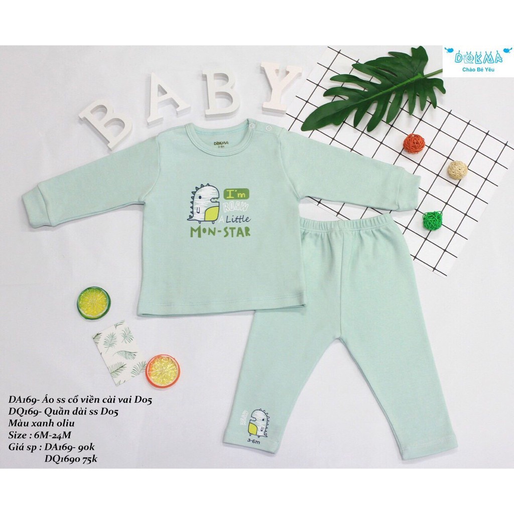 Dokma - Bộ cotton len cho bé 6-24m