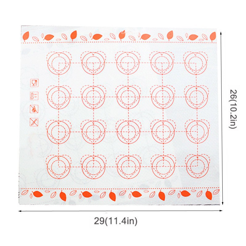 Tấm lót silicone nướng bánh Macaron kích cỡ 40x30cm/29x26cm