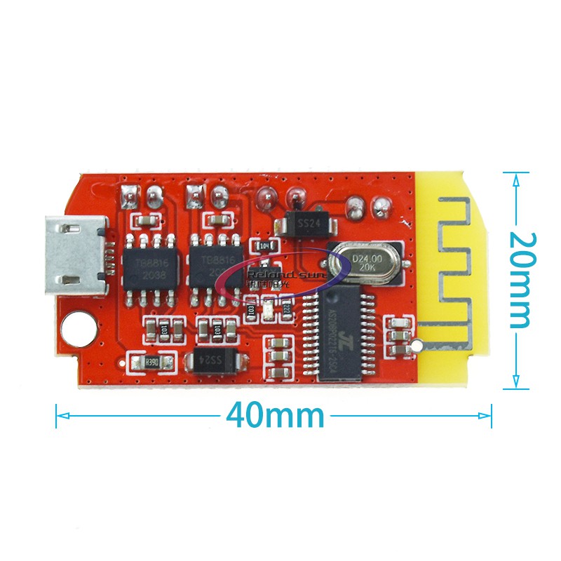 Mô đun khuếch đại âm thanh Bluetooth CT14 Micro 4.2 5VF 5W+5W Mini có cổng sạc
