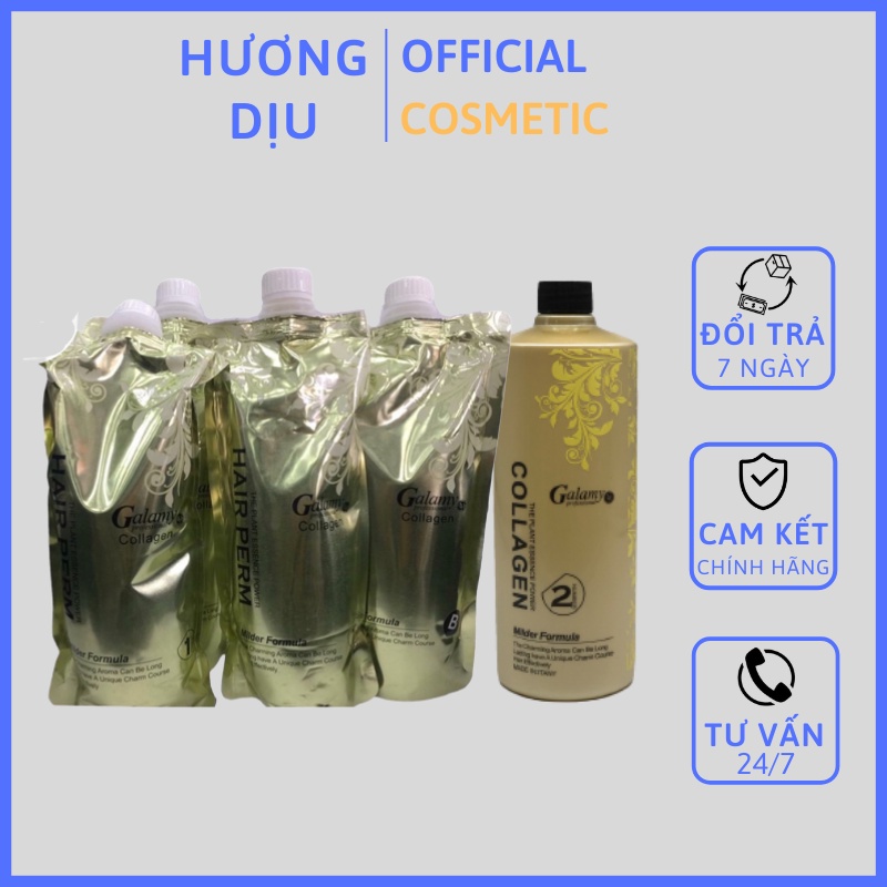 Cặp Thuốc Ép, Uốn Tóc Galamy Chuyên Nghiệp 1000ml