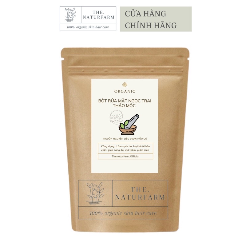Bột rửa mặt 100GR ngọc trai thảo mộc Organic - bột handmade