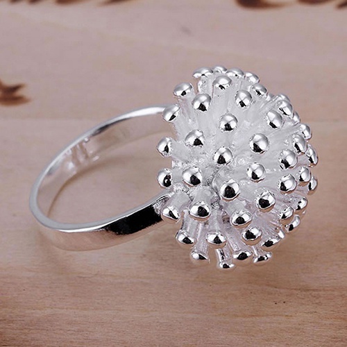 Nhẫn mạ bạc hình hoa cúc xinh xắn