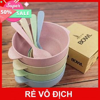 CHÉN ĂN CÓ TAY CẦM KÈM MUỖNG LÚA MẠCH [HCM]