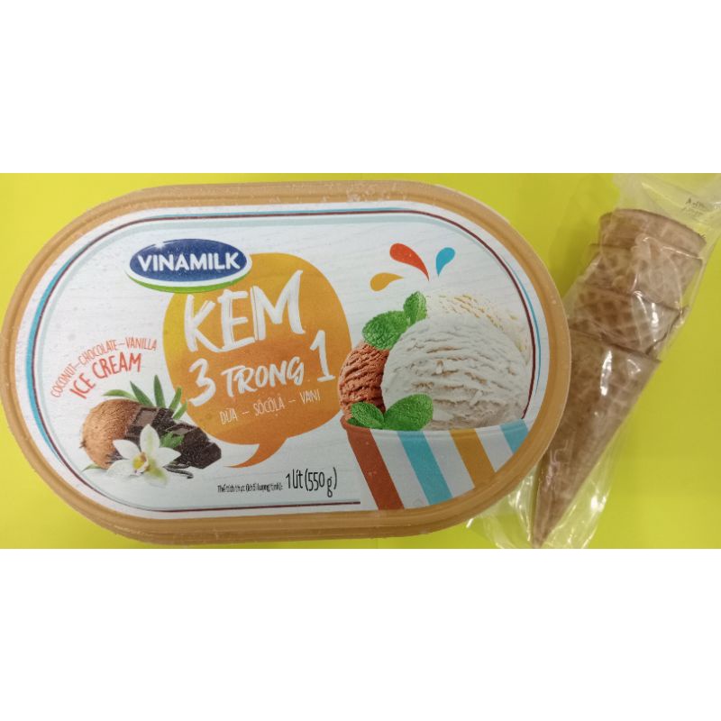 Kem hộp 1L Vinamilk các vị