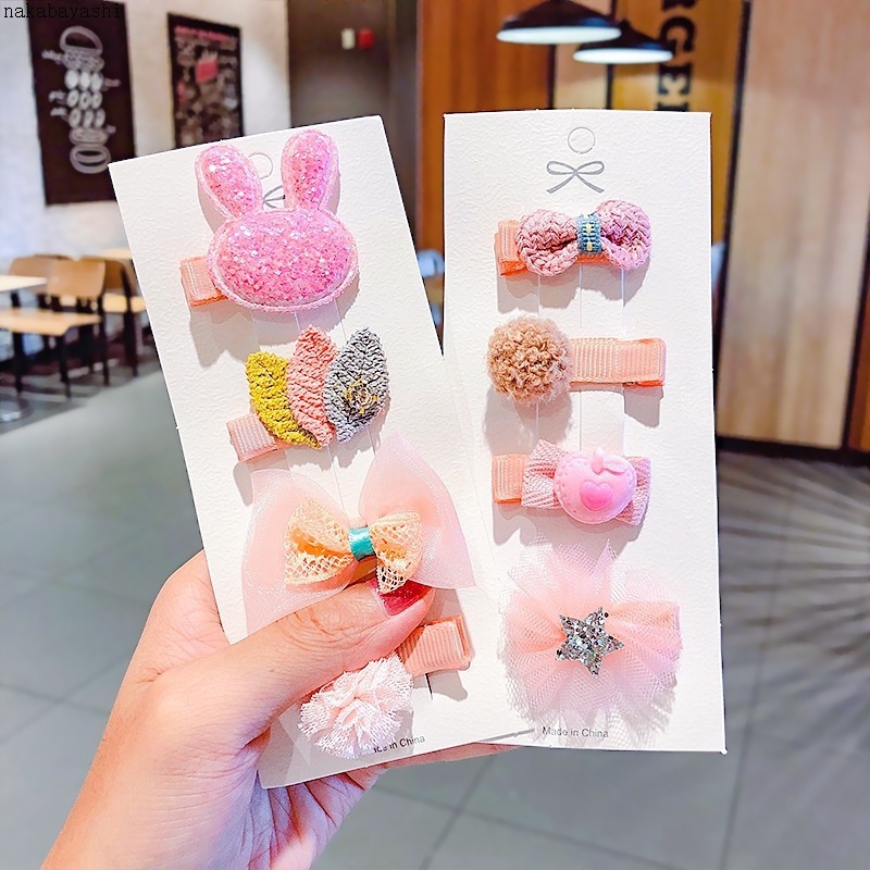 Kẹp tóc nơ phong cách Hàn Quốc tinh tế cho bé gái