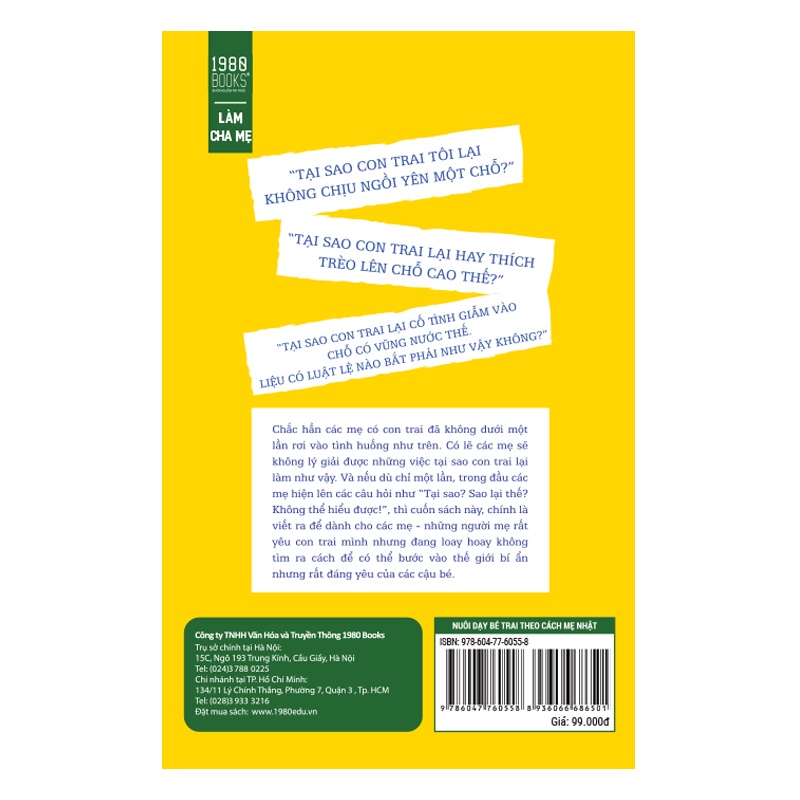 Sách - Nuôi Dạy Bé Trai Theo Cách Mẹ Nhật