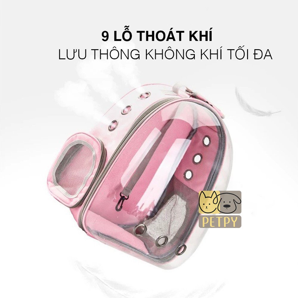 Balo vận chuyển thú cưng trong suốt nhựa PVC, balo chó, balo mèo