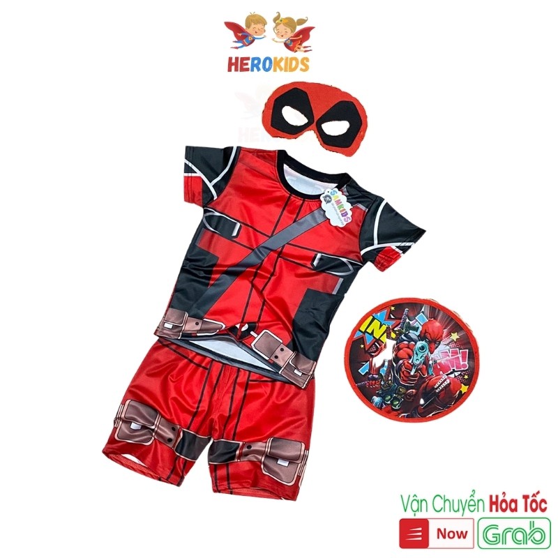 Bộ Đồ DeadPool  Chất Thun Lạnh In 3D Sắc Nét (Tặng Nạ không có khiên)