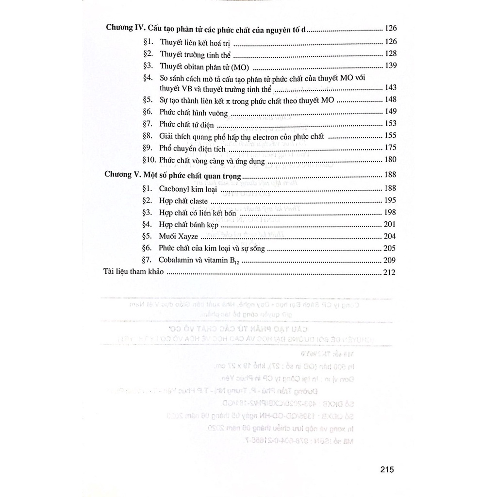 Sách - Cấu Tạo Phân Tử Các Chất Vô Cơ (Chuyên đề bồi dưỡng đại học và cao học về hóa vô cơ lý thuyết)