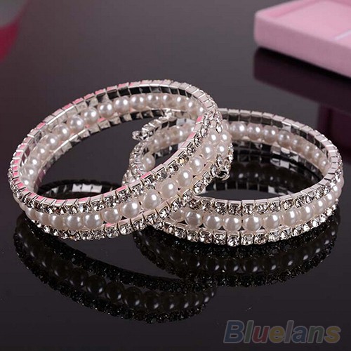 Vòng tay hợp kim đính đá quý/ngọc trai nhân tạo xinh xắn sang trọng dành cho nữ | BigBuy360 - bigbuy360.vn