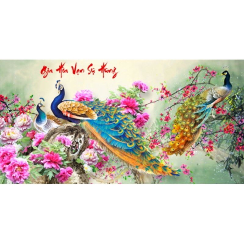 Tranh đính đá Gia hòa vạn sự hưng LV405 kt 110x55cm
