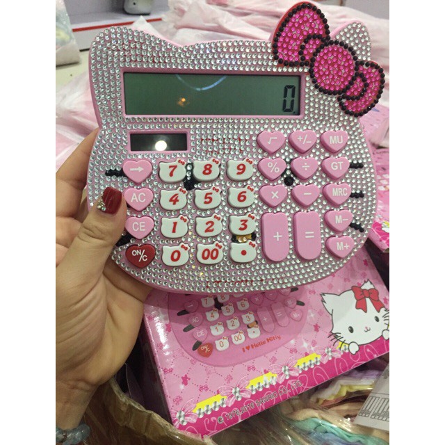 FREESHIP 50K_Máy tính Hello kitty đính đá dễ thương | BigBuy360 - bigbuy360.vn