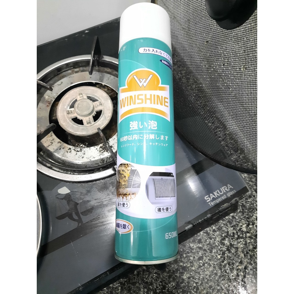 CHAI XỊT LAU CHÙI NHÀ BẾP, BỌT TUYẾT  TẨY DẦU MỠ ĐA NĂNG  - WINSHINE
