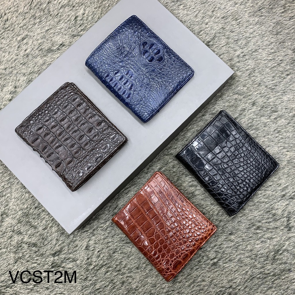 Ví/bóp nam cá sấu hàng nhập Thái Lan dáng đứng (VCST2M)