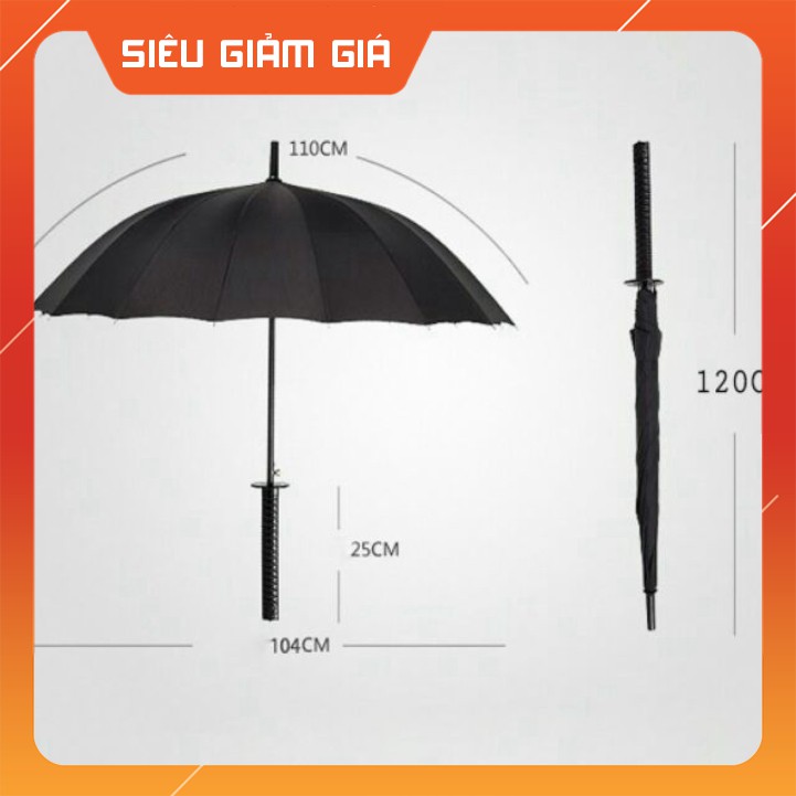 [Combo]  Ô dù che mưa katana cán giả kiếm nhật [Giá rẻ]