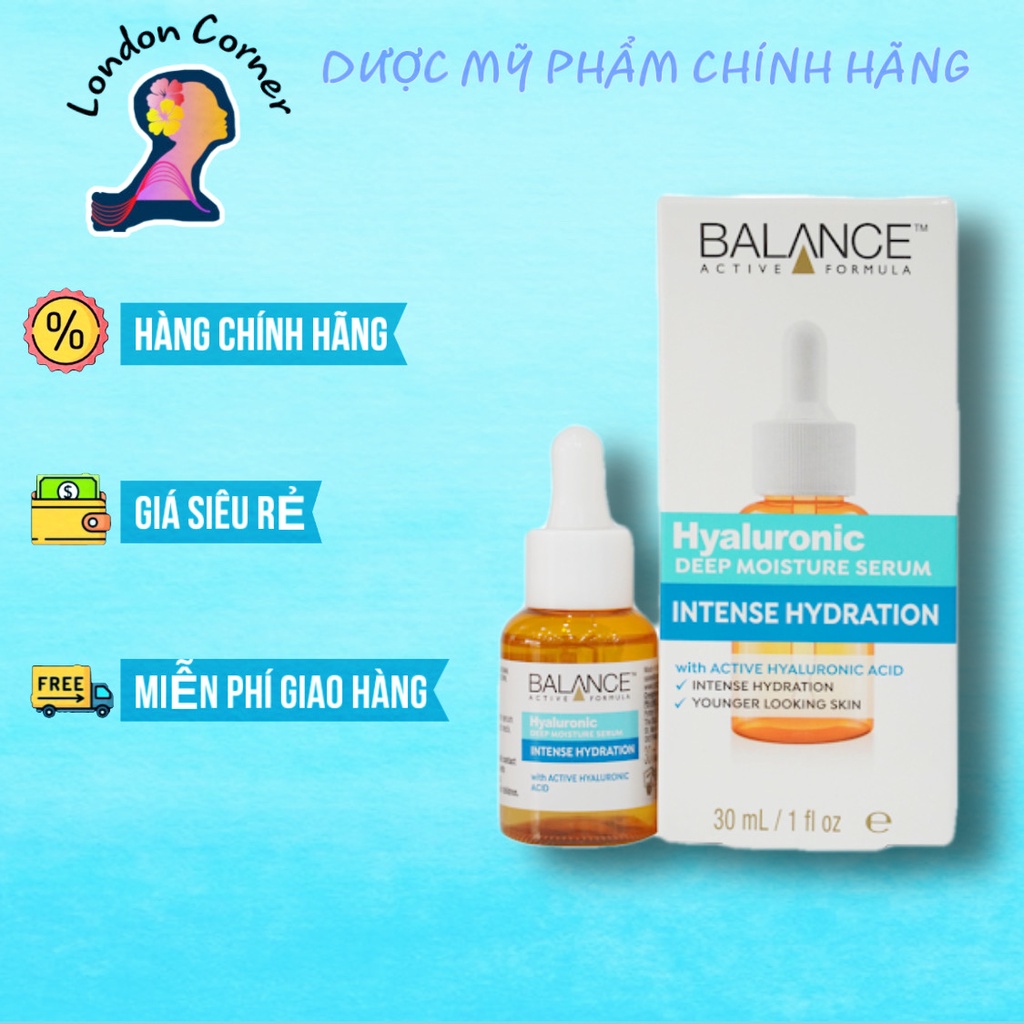 Serum cấp nước dưỡng ẩm Balance Hyaluronic Deep Moisture 30ml, hàng chính hãng - có tẹm phụ