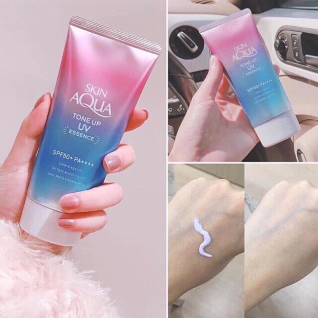 🍓Free Ship🍓Kem Chống Nắng Nâng Tông Da Skin Aqua Tone Up UV Essence SPF 50+ PA++++ 80g