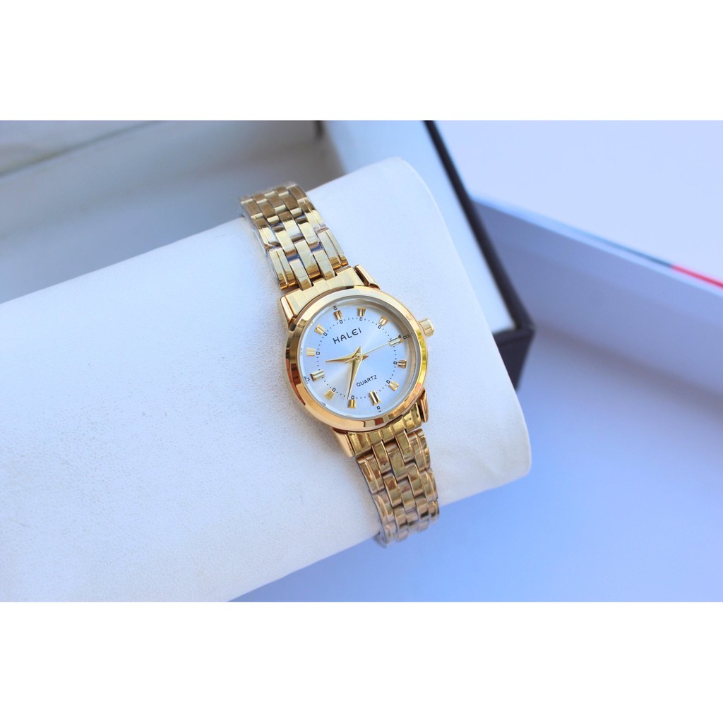 đồng hồ nữ đẹp halei HLN02 chống nước chống xước,tặng kèm vòng tì hưu
