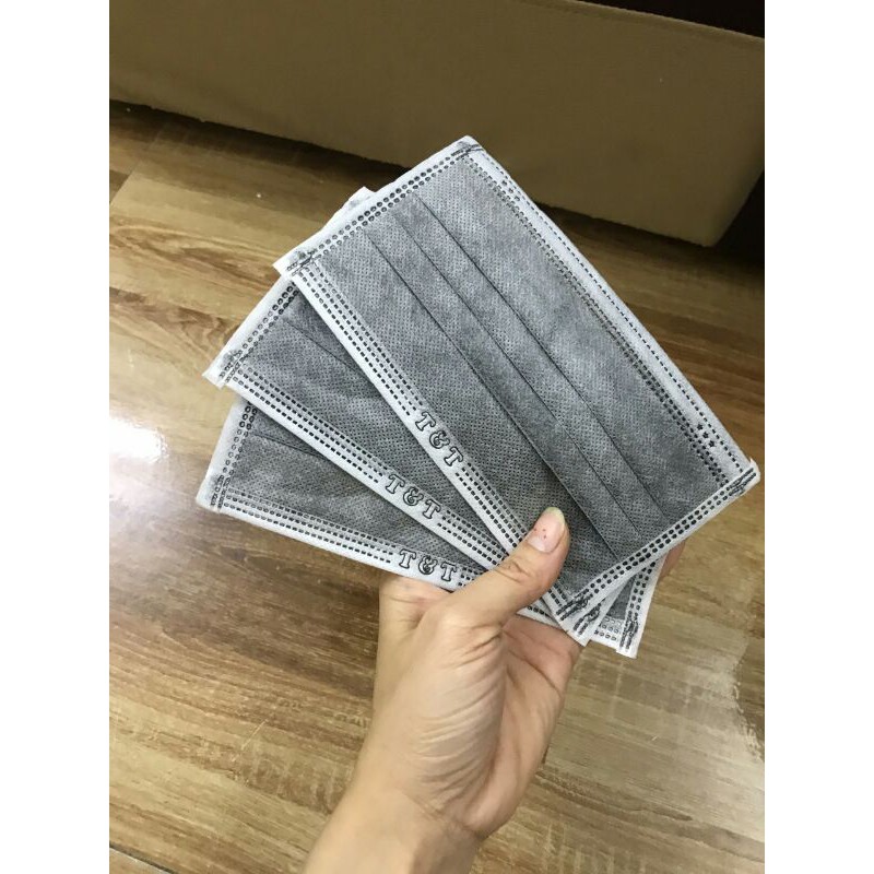 (Hàng Dày) Hộp 50c Khẩu trang y tế màu Xám Hàng đạt chuẩn thương hiệu
