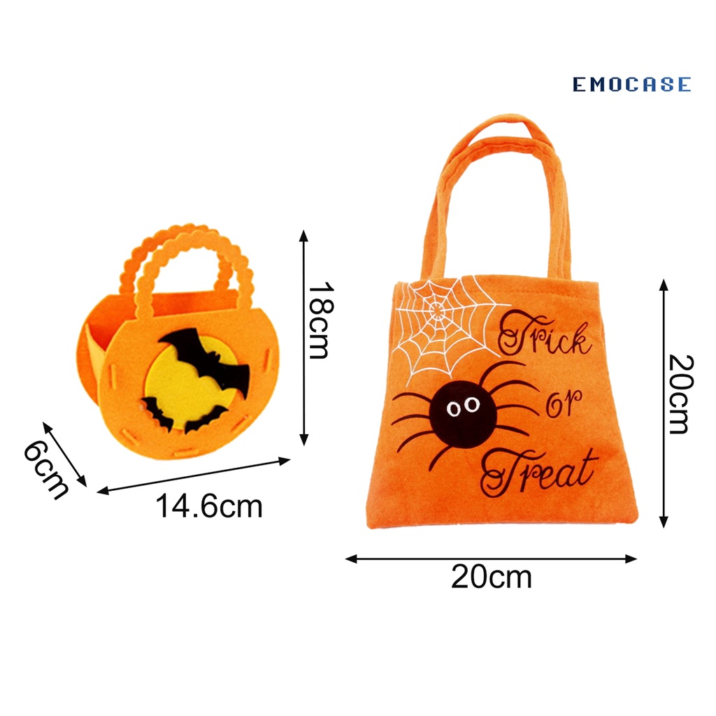 Túi Đựng Kẹo Bằng Vải Không Dệt Họa Tiết Bí Ngô Sáng Tạo