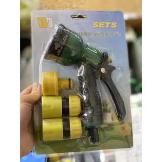 Vòi tưới cây rửa xe 3 khẩu đa năng 8 chế độ