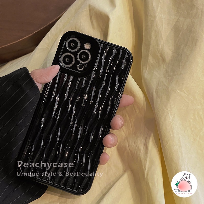 Ốp Điện Thoại TPU Mềm Bảo Vệ Camera Màu Đen Bóng Cho iPhone 14 13 Mini 12 Pro Max 11 Xr Xs Max X 12Mini