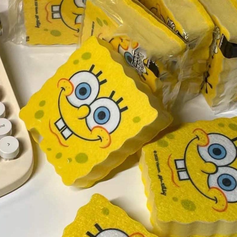 Miếng Xốp Rửa Chén Hai Mặt Hình SpongeBob
