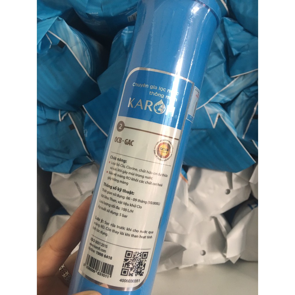 Lõi Lọc Nước Karofi Số 2 OCB-GAC - (Dùng Cho Máy Lọc Karofi Model: N-E118, N-E119/A, N-E119U, N-E239...)