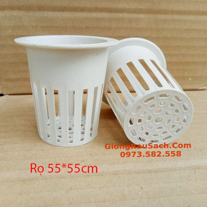 1000 Rọ Nhựa Trồng Thủy Canh 65*65mm Dùng Mũi Khoan 55mm. Rọ 55*55m dùng mũi khoan 45mm