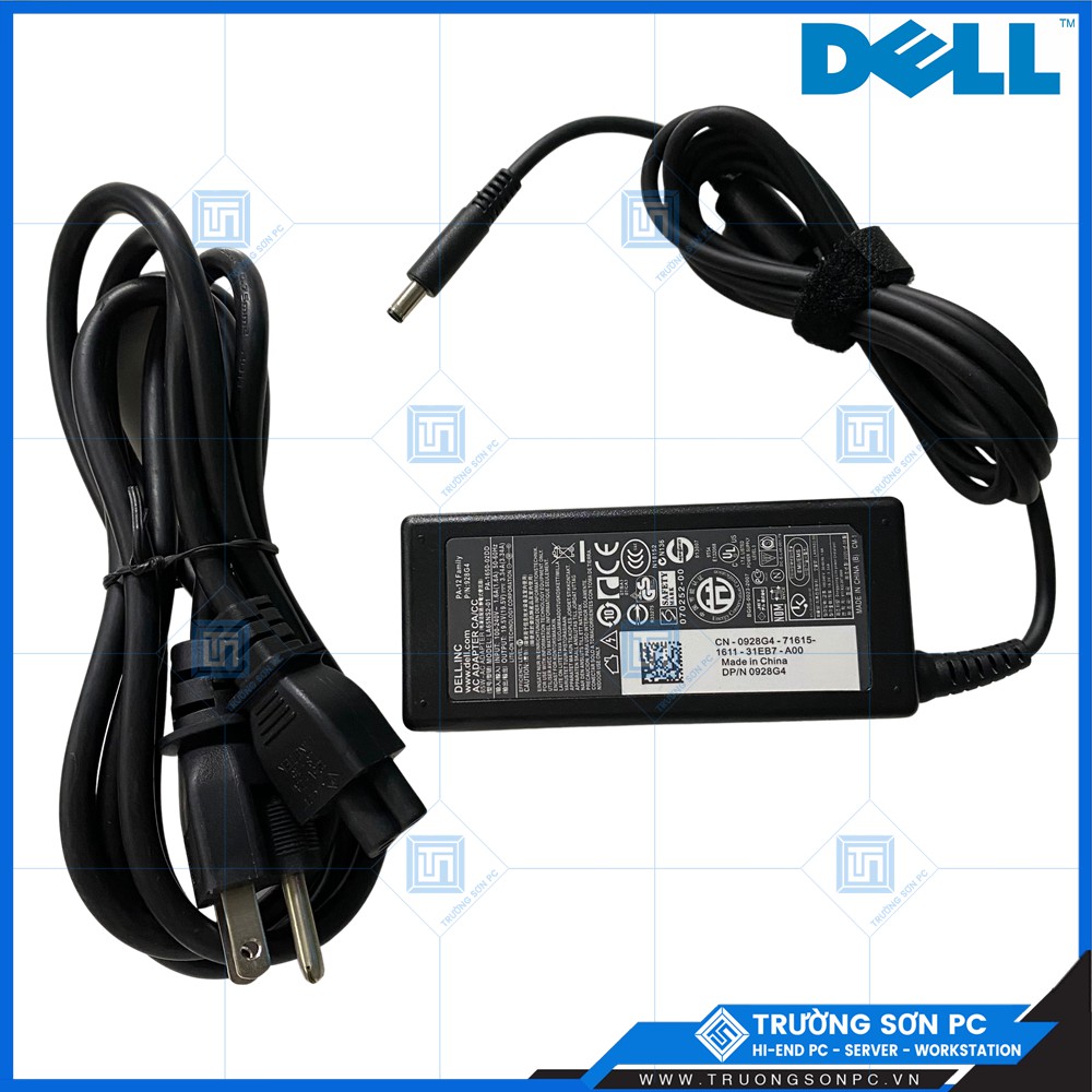 Sạc LAPTOP DELL Chân Kim Nhỏ ZIN 19.5V – 3.34A 65W | Adapter Dell 5568 3558 3458 3559