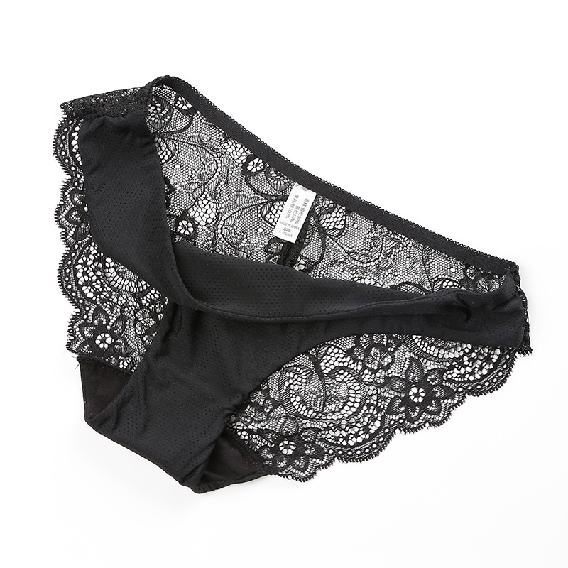 Set 3 quần lót ZXYOUPING màu trơn in họa tiết phối ren lưng thấp vô hình size S-XXL quyến rũ cho nữ