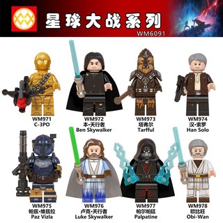 Bộ Lắp Ráp Mô Hình play Obi-Wan Paz Vizela Luke Skywalker C-3Po Han Solo Palpatine Wm6091