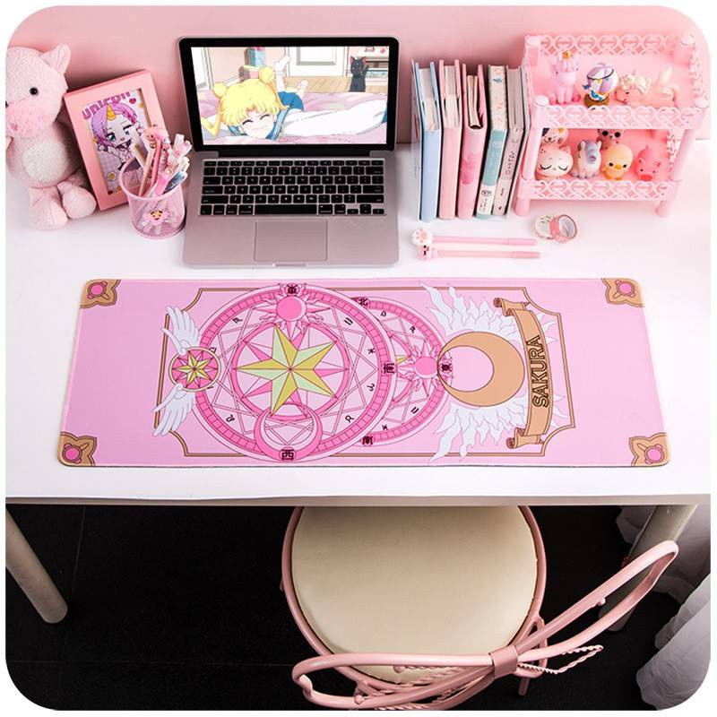 Tấm Lót Chuột Và Bàn Phím Máy Tính Màu Hồng Chống Trượt 700x300 X 2mm