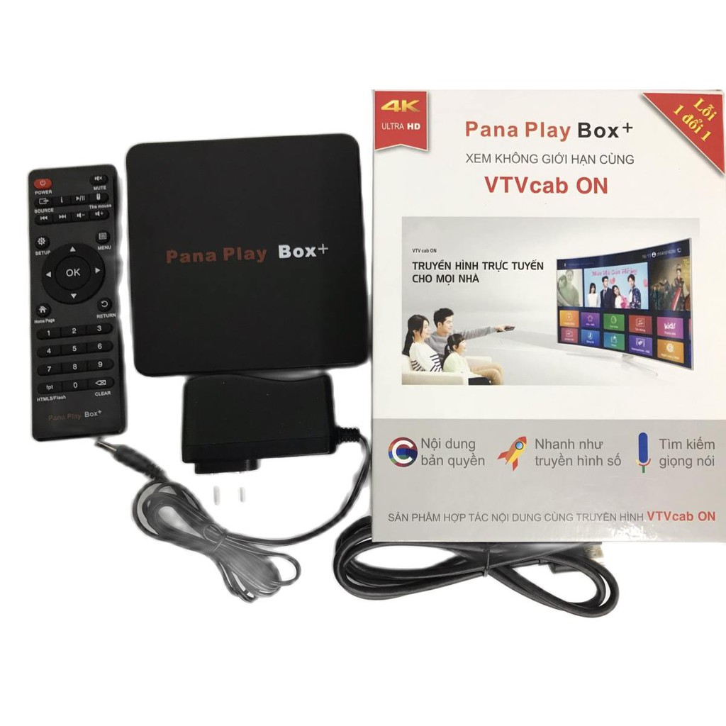 Pana Play Box+ với nhiều tính năng truyền hình,xem youtube,kho phim truyện miễn phí...