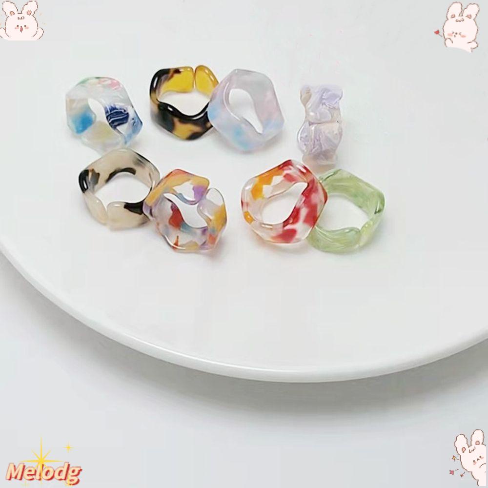 Nhẫn Acetate Dạng Hở Nhiều Màu Tùy Chỉnh Thời Trang Cho Nữ