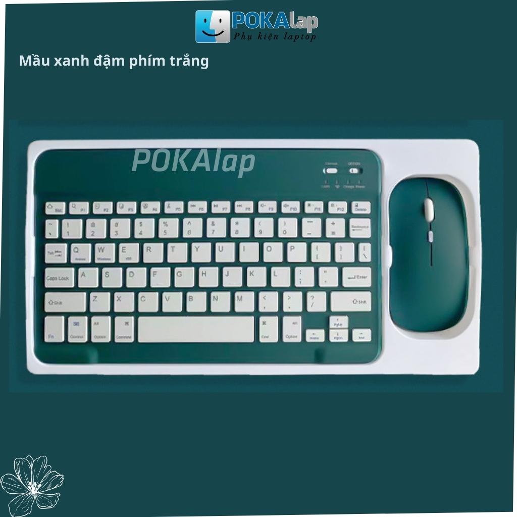 Bộ bàn phím và chuột máy tính bluetooth không dây POKA43 10 inch gọn nhẹ, tiện lợi – POKALAP