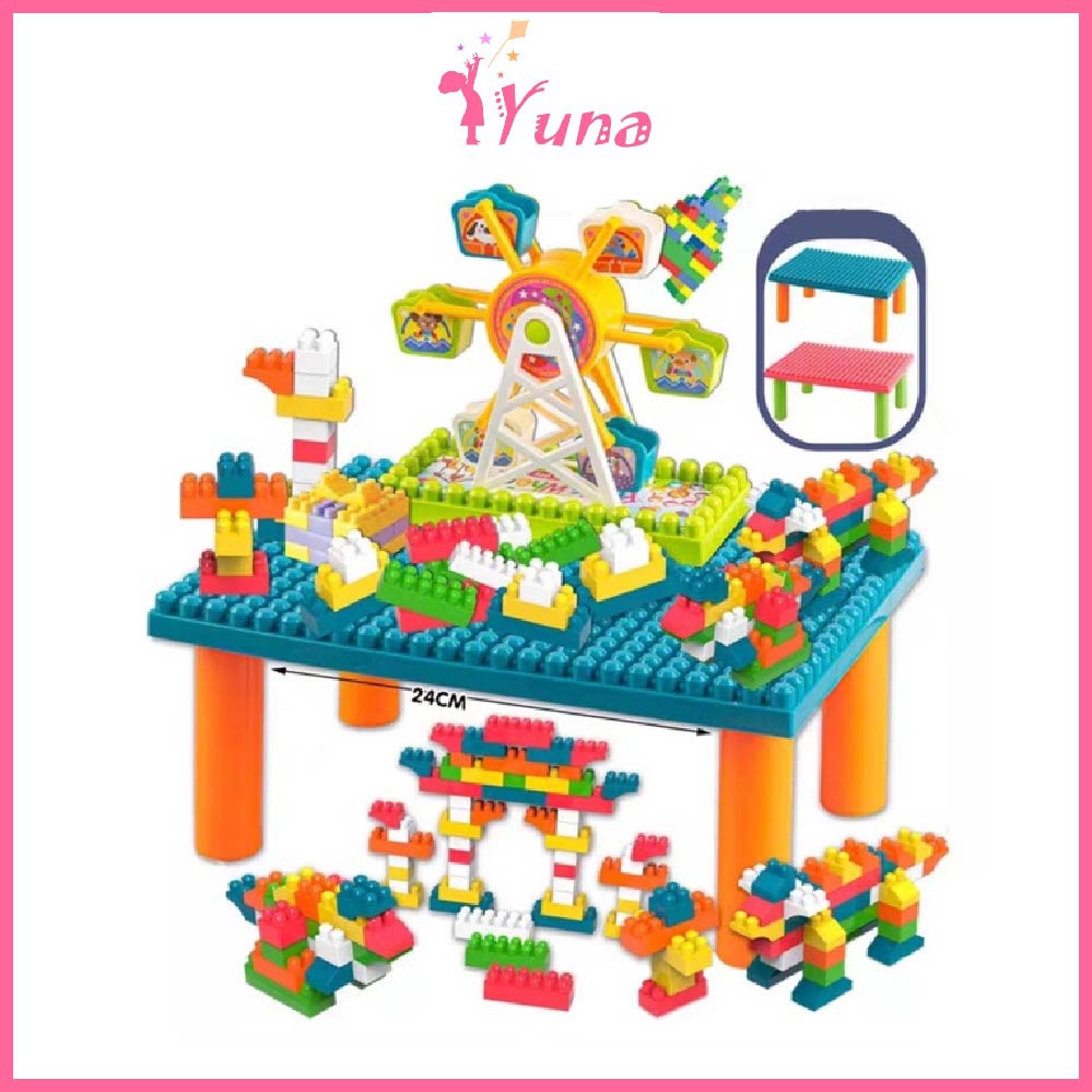 Bàn lắp ghép lego mini sáng tạo - Đồ chơi thông minh cho bé