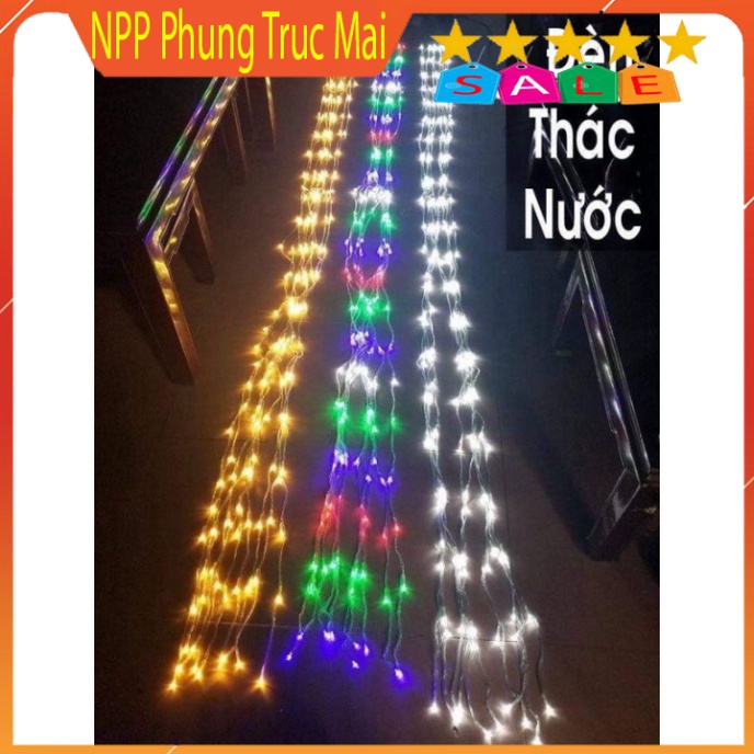 Bộ Đèn Led Thả Rèm Mưa Rơi/ Thác Nước - Đèn Nháy Thả Mành, Trang Trí Cây Đẹp Lung Linh