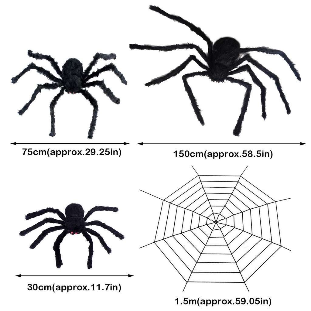 Mạng Nhện Khổng Lồ J2S4 Trang Trí Halloween
