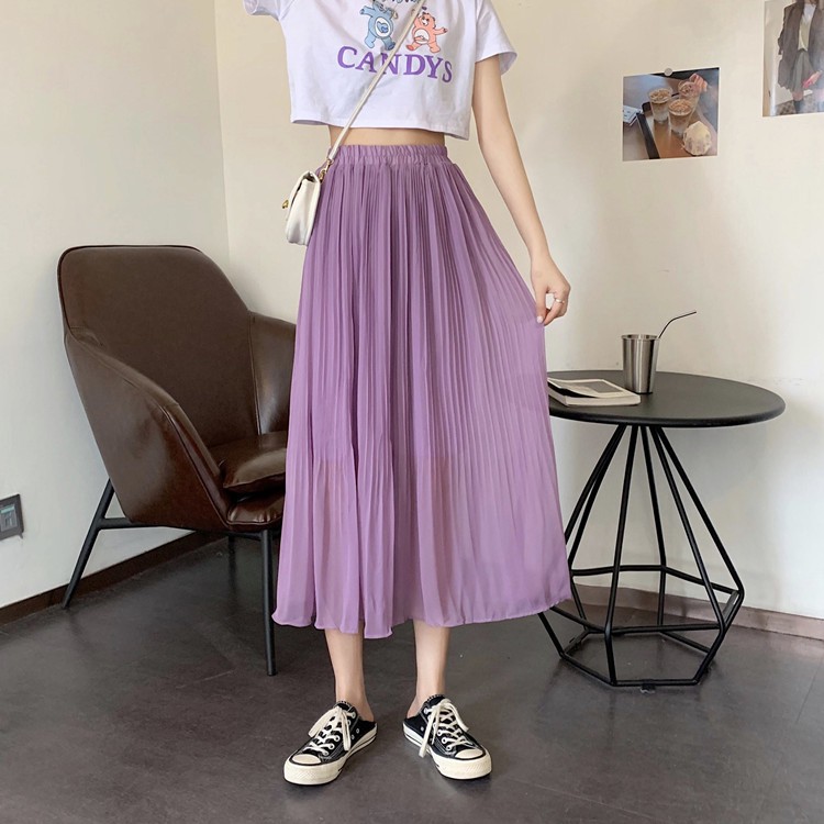 Chân Váy Voan Dài Xếp Ly Thời Trang Hàn Quốc Cho Nữ | BigBuy360 - bigbuy360.vn