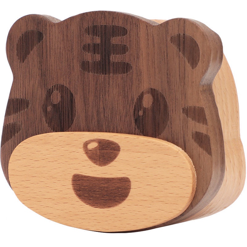 Lanugo Hộp Đựng Dây Rốn Sưu Tầm Nút Bụng Hình Hổ Hoàng Đạo Quà Tặng Năm Mới Sinh