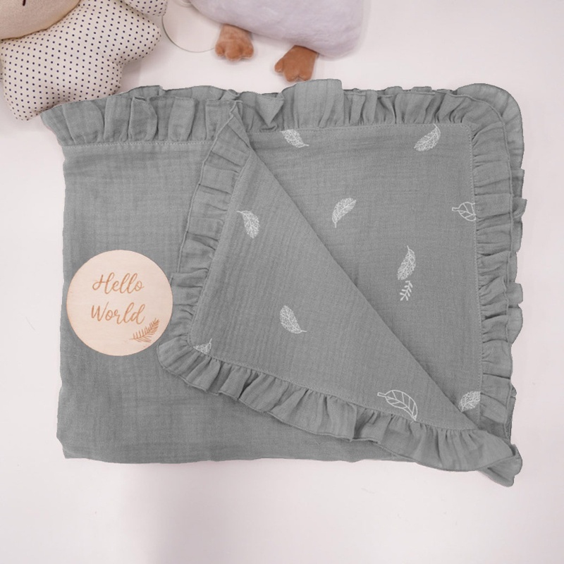 Chăn Quấn Em Bé Bằng Cotton Nguyên Chất Hai Mặt In Họa Tiết