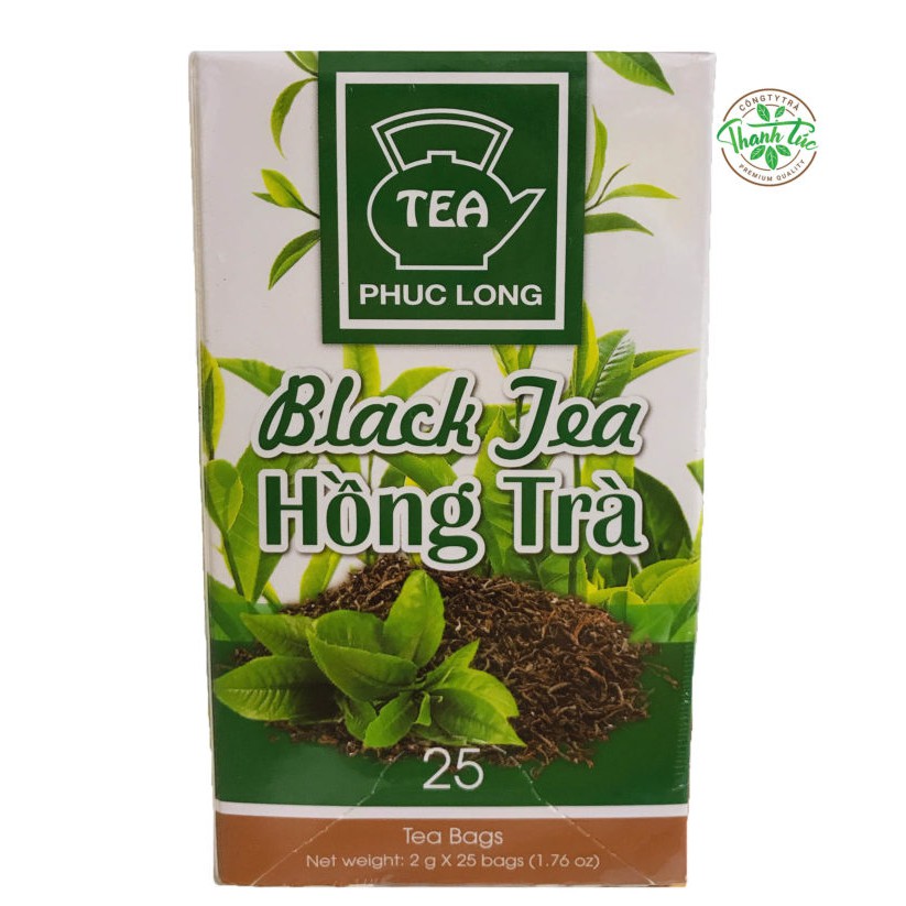 [Mã 156FMCGSALE hoàn 8% đơn 500K] Trà Túi Lọc Hồng Trà Phúc Long Hộp 25 Gói