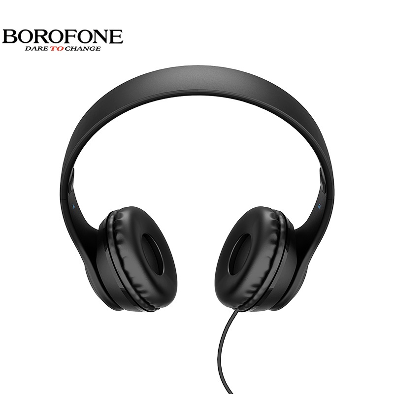 Tai nghe chụp tai BOROFONE BO5 headphone chống ồn nghe hay, dây dài 1.2m, có mic đàm thoại, Jack 3.5mm - Chính hãng