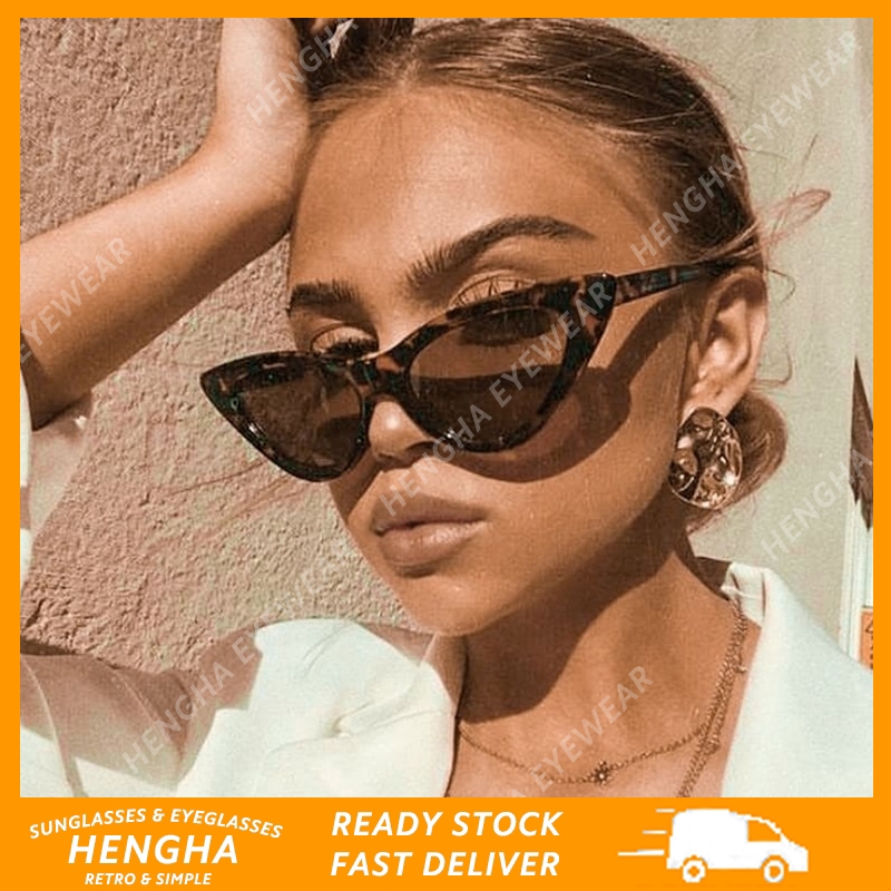 Mắt kính HENGHA gọng mắt mèo chống tia UV400 thời trang cho nữ
