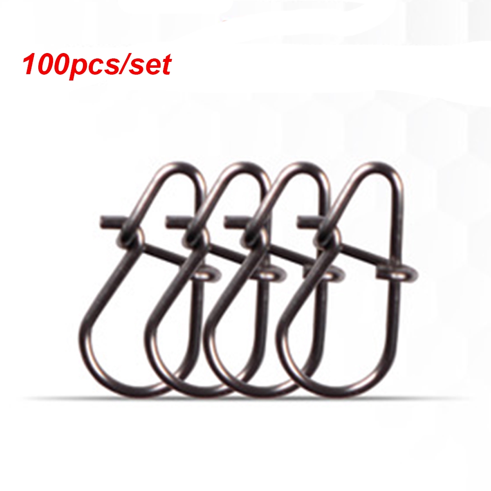 MUVAKO Set 100 Khóa Câu Cá Bằng Thép Không Gỉ