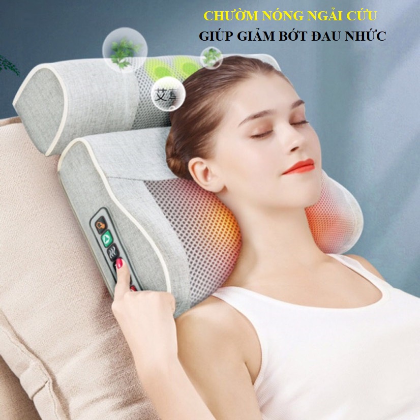 Gối massage hồng ngoại đa năng, massage toàn thân MAZ5, máy massage lưng, cổ, vai, gáy - BH 12 tháng