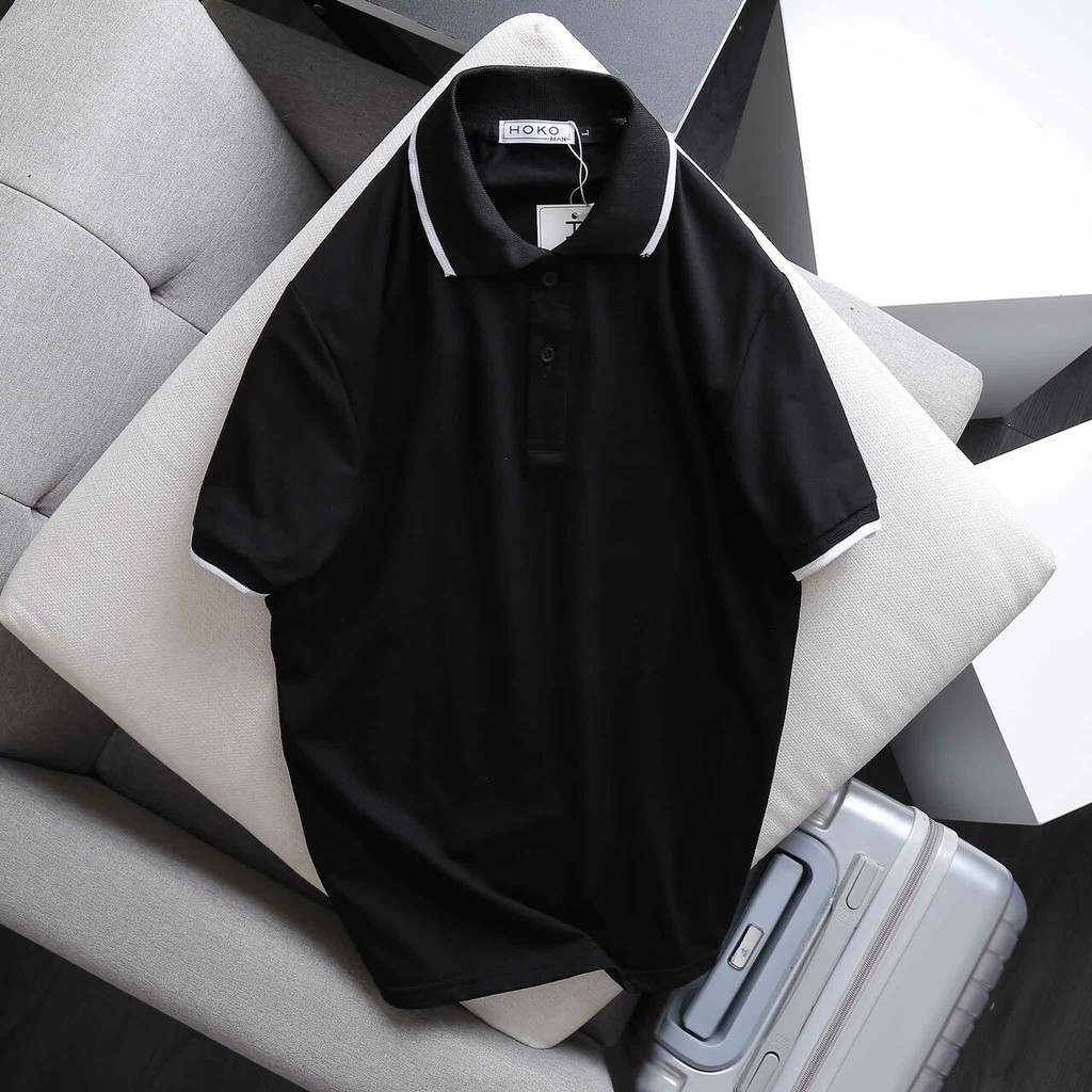 Áo thun nam ngắn tay có cổ BASIC - Áo thun nam tay lỡ - Áo thun nam tay ngắn có cổ [Có video sản phẩm] | BigBuy360 - bigbuy360.vn