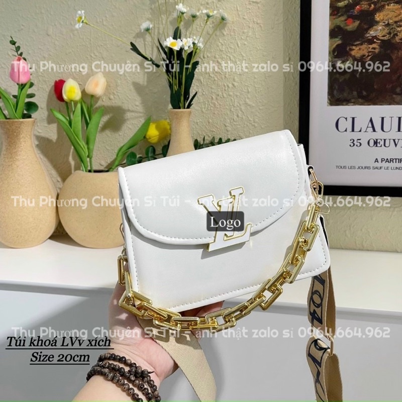 Túi đeo chéo, túi đeo vai kẹp nách khoá eo vi phối xích to siêu sang (ảnh thật shop chụp)